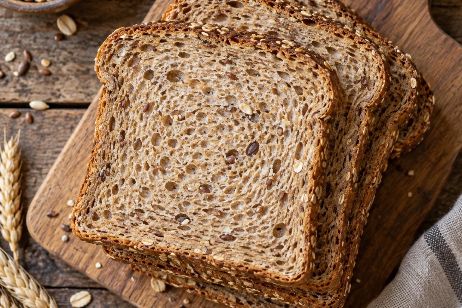 Vollkorn-Toastbrot Kalorien und Nährwerte