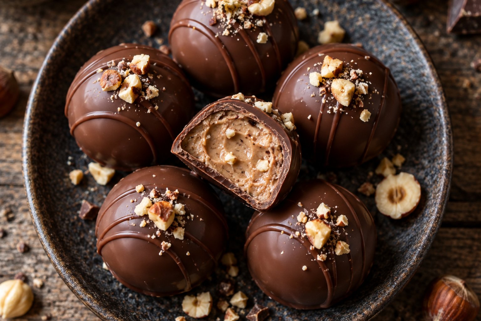Nussnougat-Praline Kalorien und Nährwerte