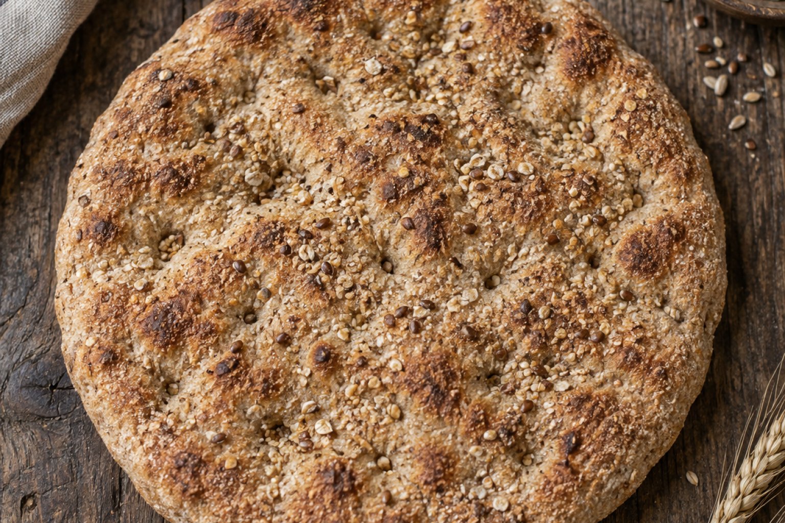 Vollkorn-Fladenbrot Kalorien und Nährwerte