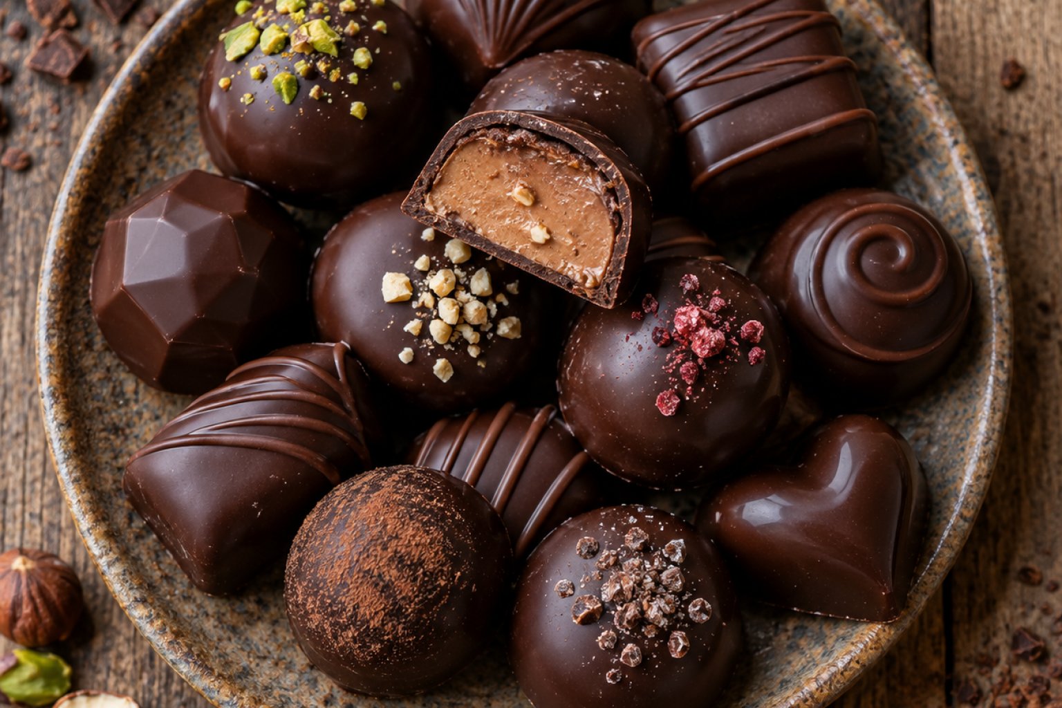 Schokobonbons (gefüllt) Kalorien und Nährwerte