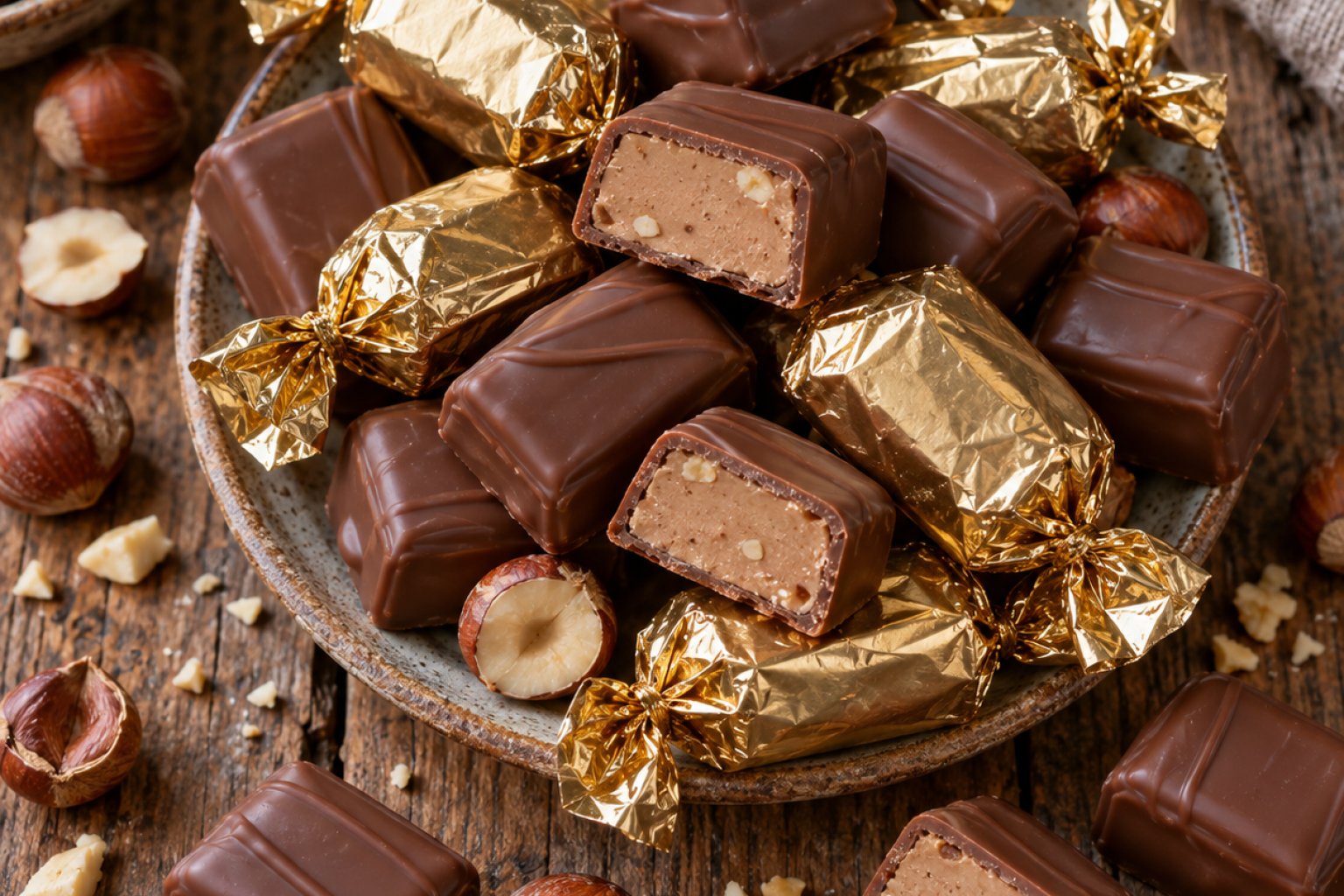 Nussnougat-Bonbons Kalorien und Nährwerte