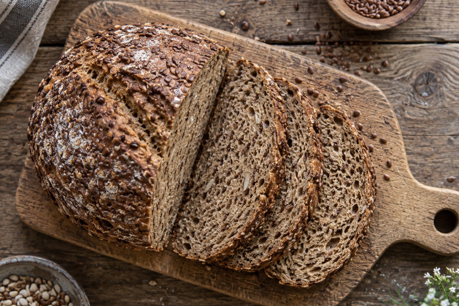 Vollkornbrot mit Leinsamen Kalorien und Nährwerte