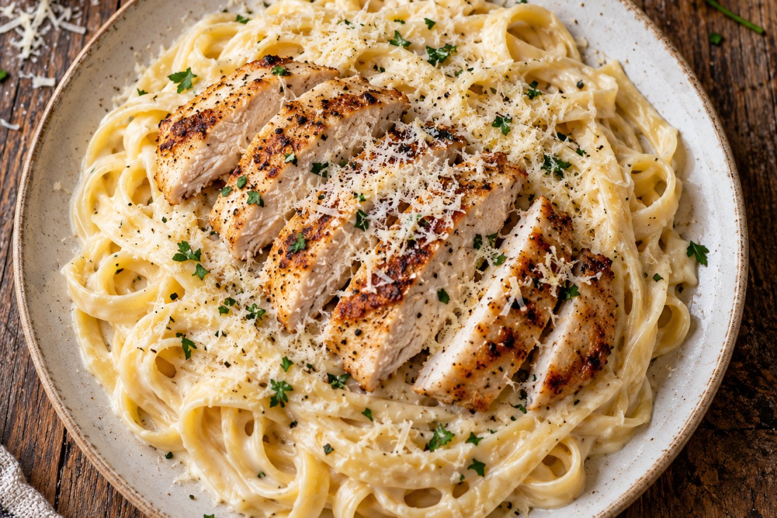 Chicken Alfredo Kalorien und Nährwerte