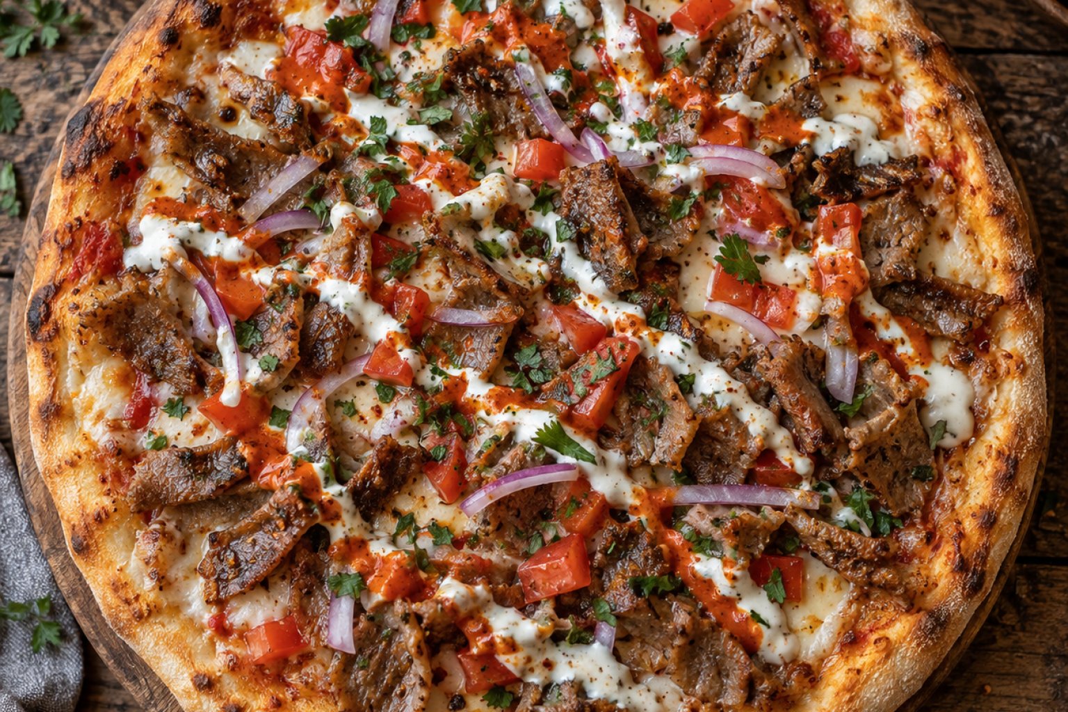 Döner Pizza Kalorien und Nährwerte