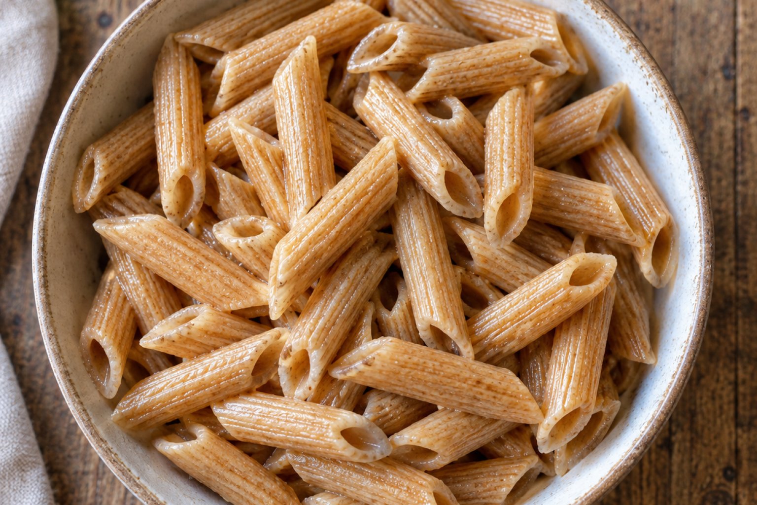 Vollkorn-Penne (gekocht) Kalorien und Nährwerte
