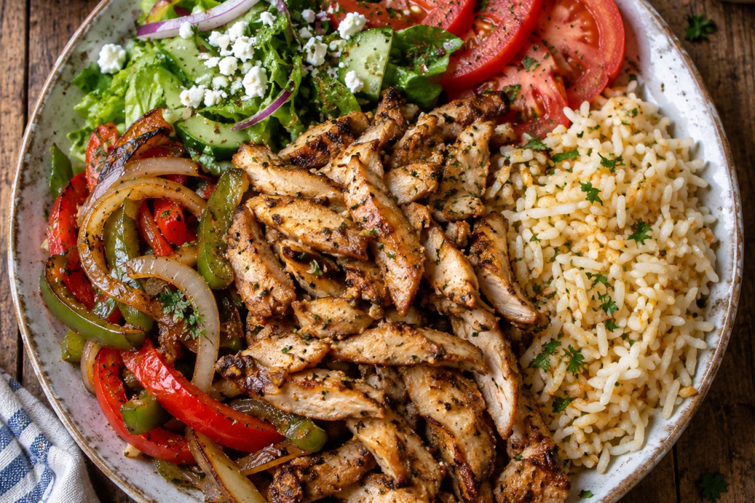 Hähnchen-Gyros-Teller Kalorien und Nährwerte