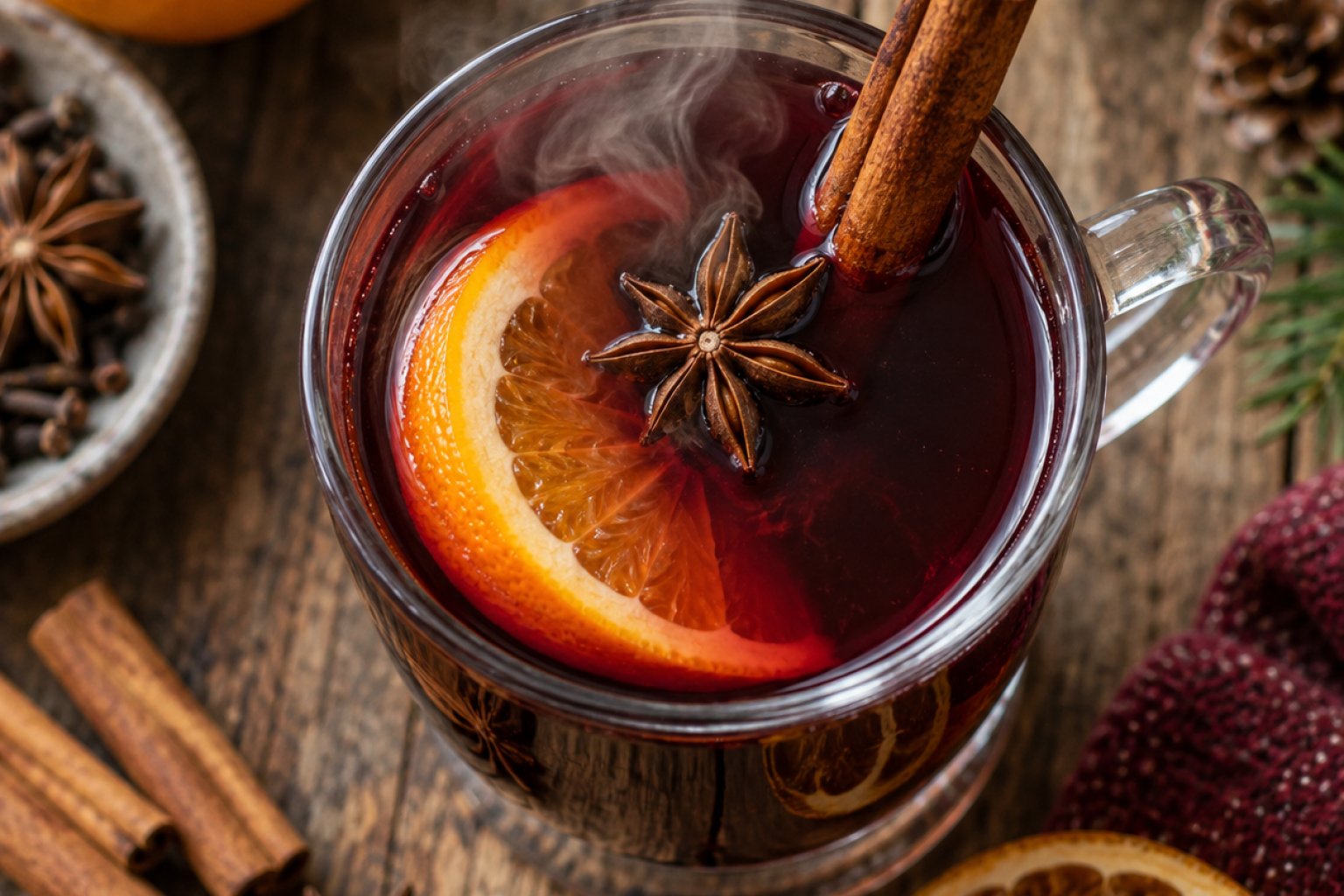 Rotwein-Glühwein Kalorien und Nährwerte