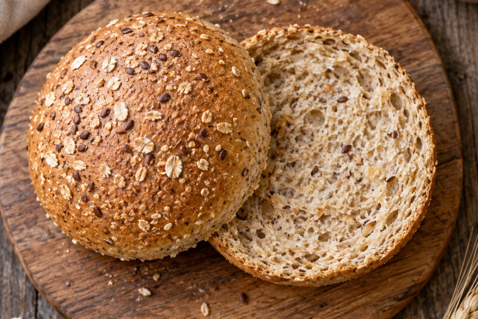 Vollkorn-Burger Bun Kalorien und Nährwerte