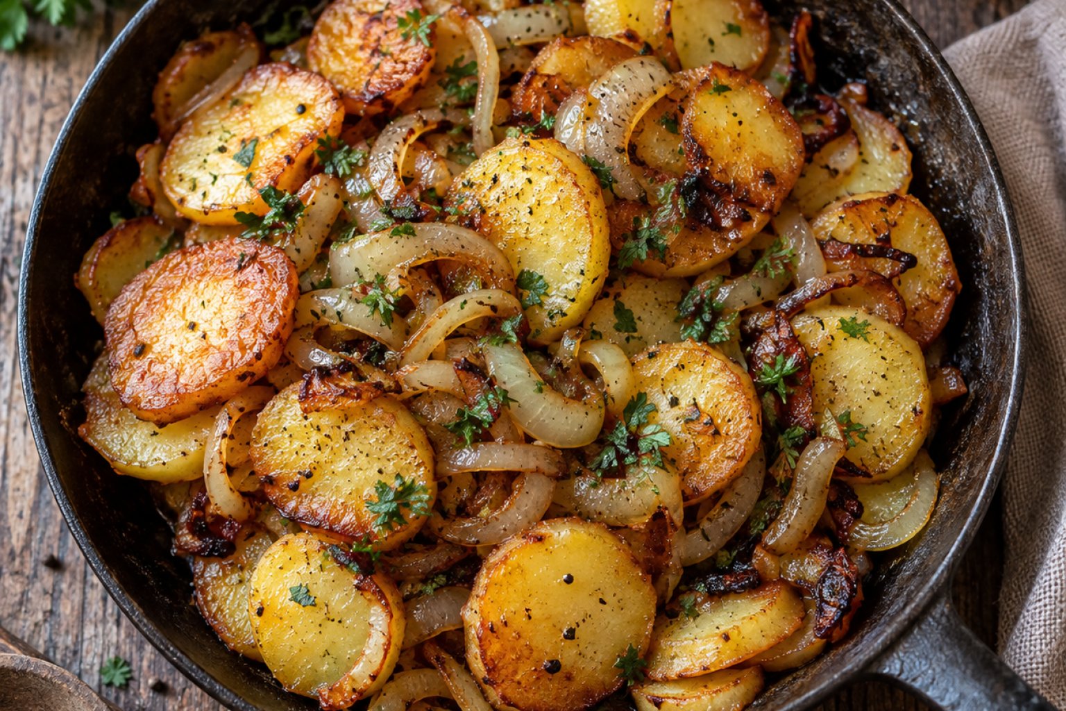 Bratkartoffeln mit Zwiebeln Kalorien und Nährwerte