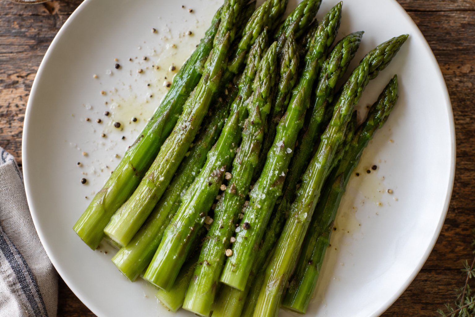 Grüner Spargel (gekocht) Kalorien und Nährwerte