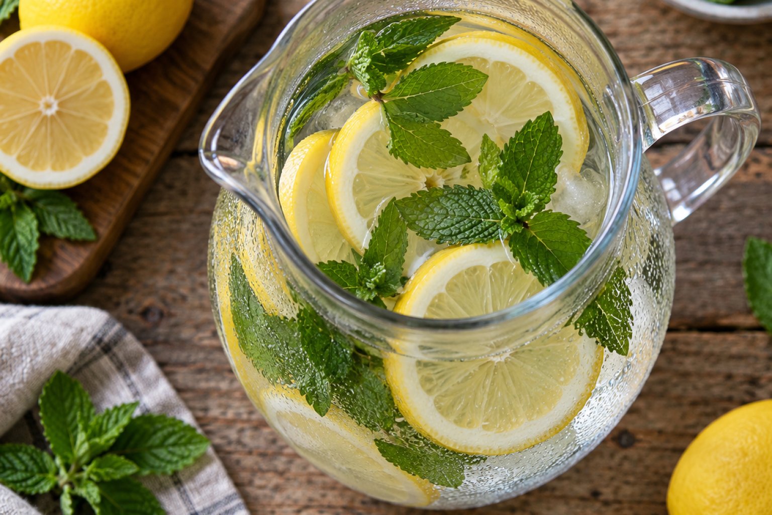 Zitronenwasser mit Minze Kalorien und Nährwerte
