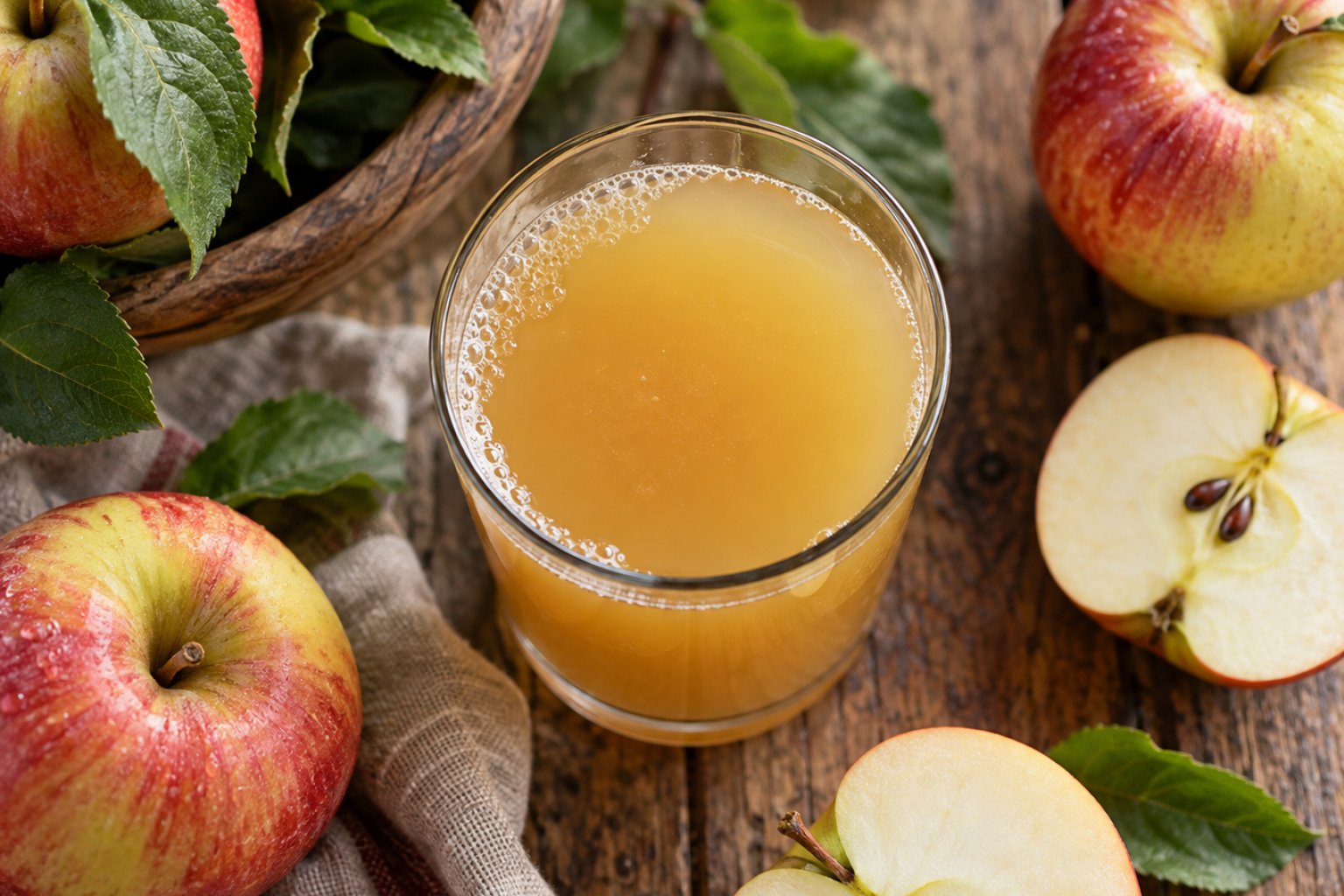 Apfelsaft (naturtrüb) Kalorien und Nährwerte