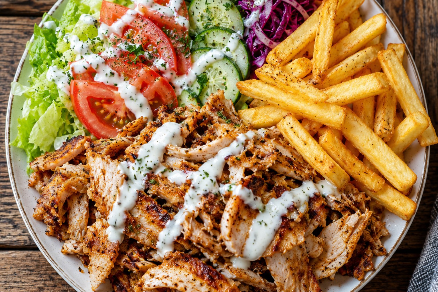 Chicken Döner Teller Kalorien und Nährwerte
