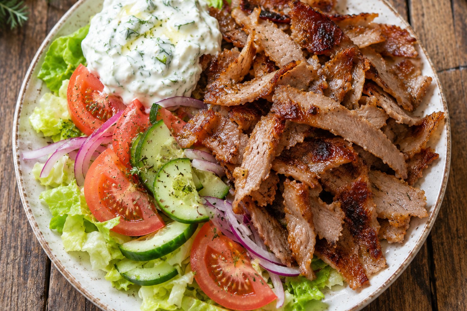 Döner-Teller mit Zaziki Kalorien und Nährwerte