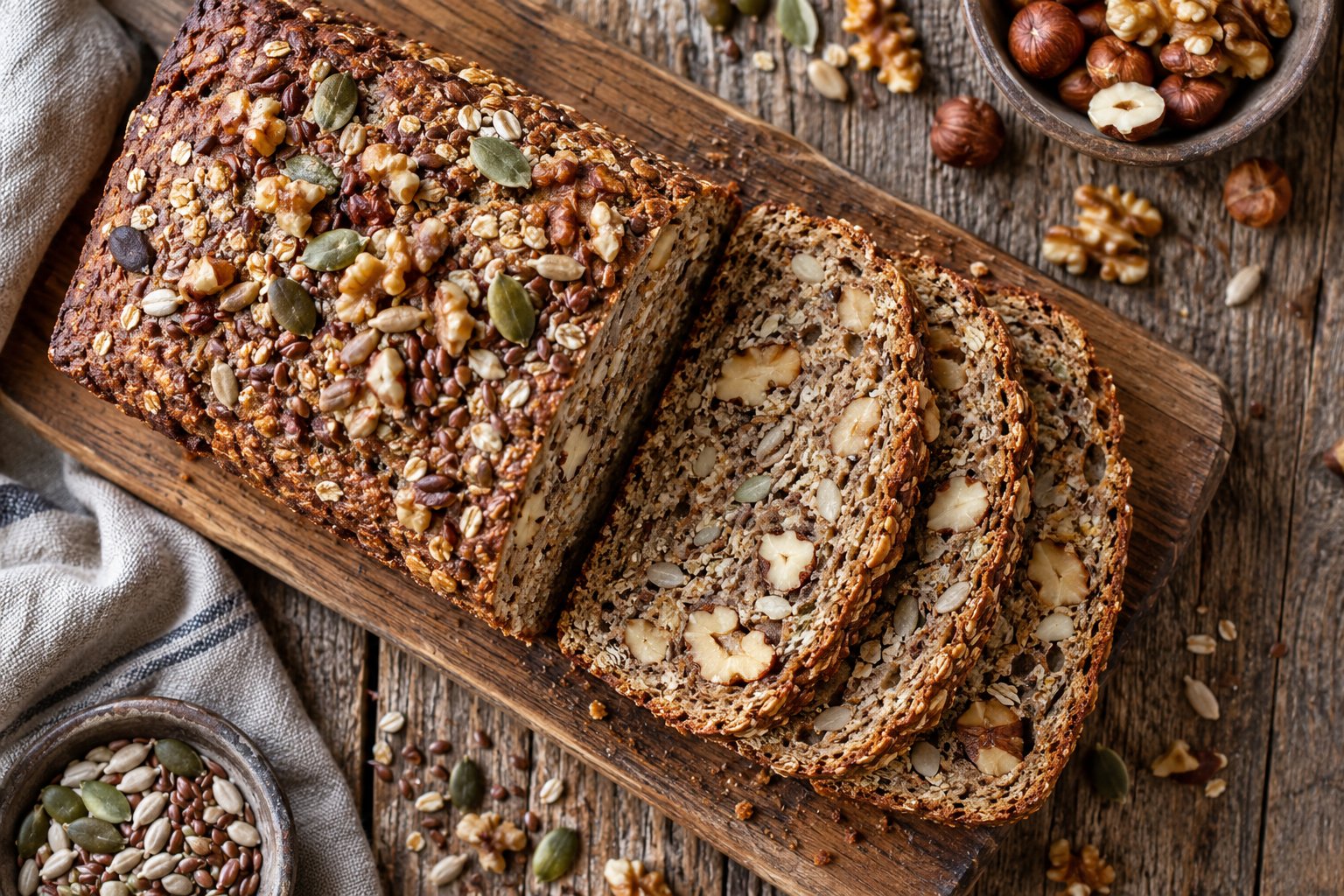 Vollkornbrot mit Nüssen Kalorien und Nährwerte