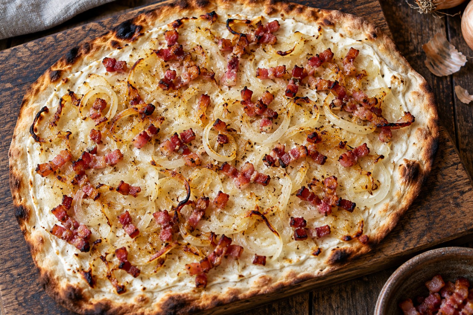 Flammkuchen mit Zwiebeln Kalorien und Nährwerte