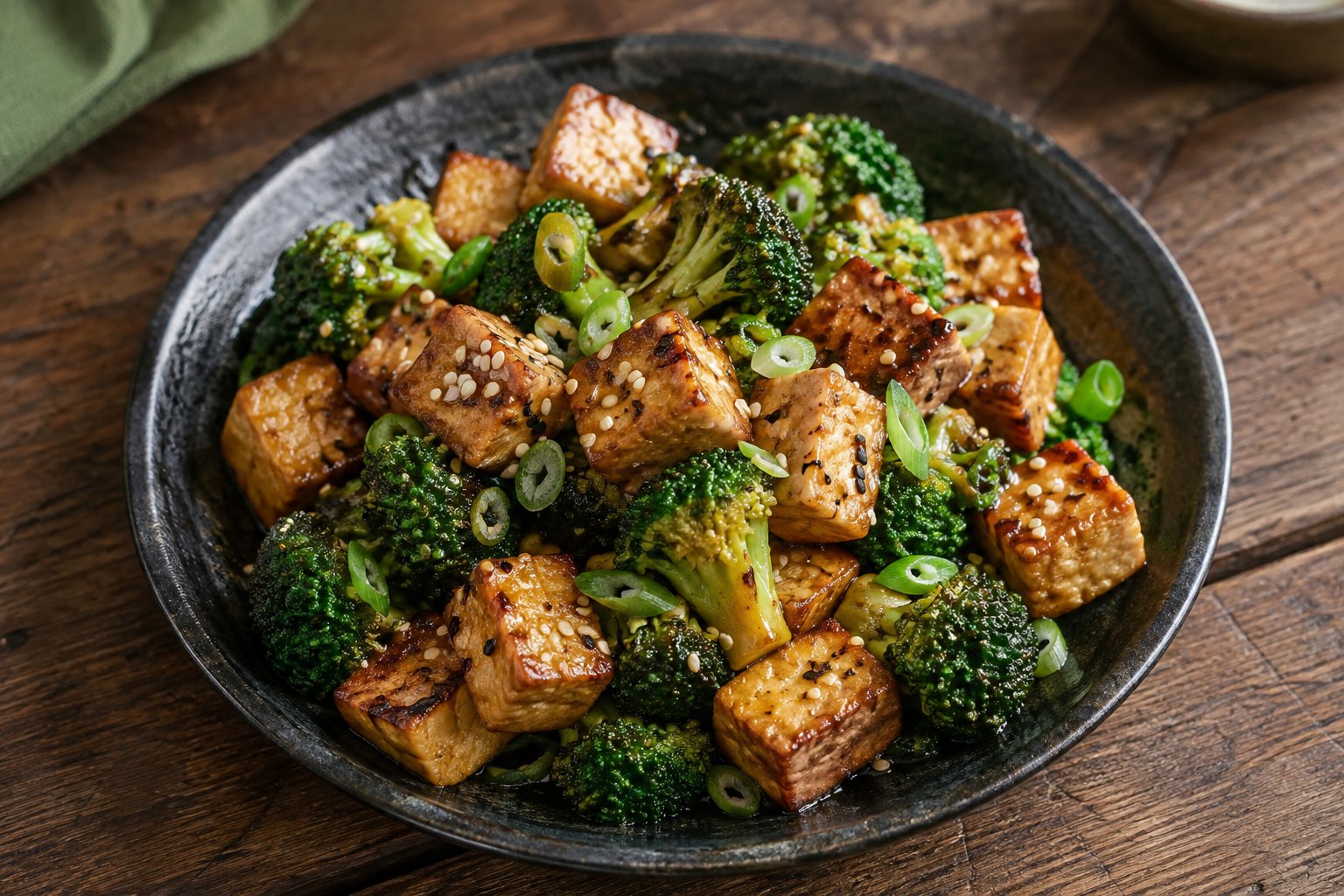 Gebratener Tofu mit Brokkoli und Sesam – Rezept mit Kalorien und Nährwerten