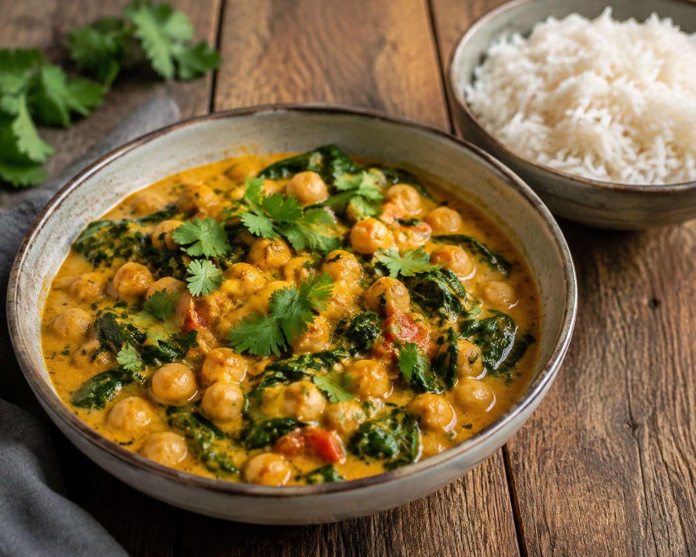 Kichererbsen-Curry mit Kokosmilch – Rezept mit Kalorien und Nährwerten