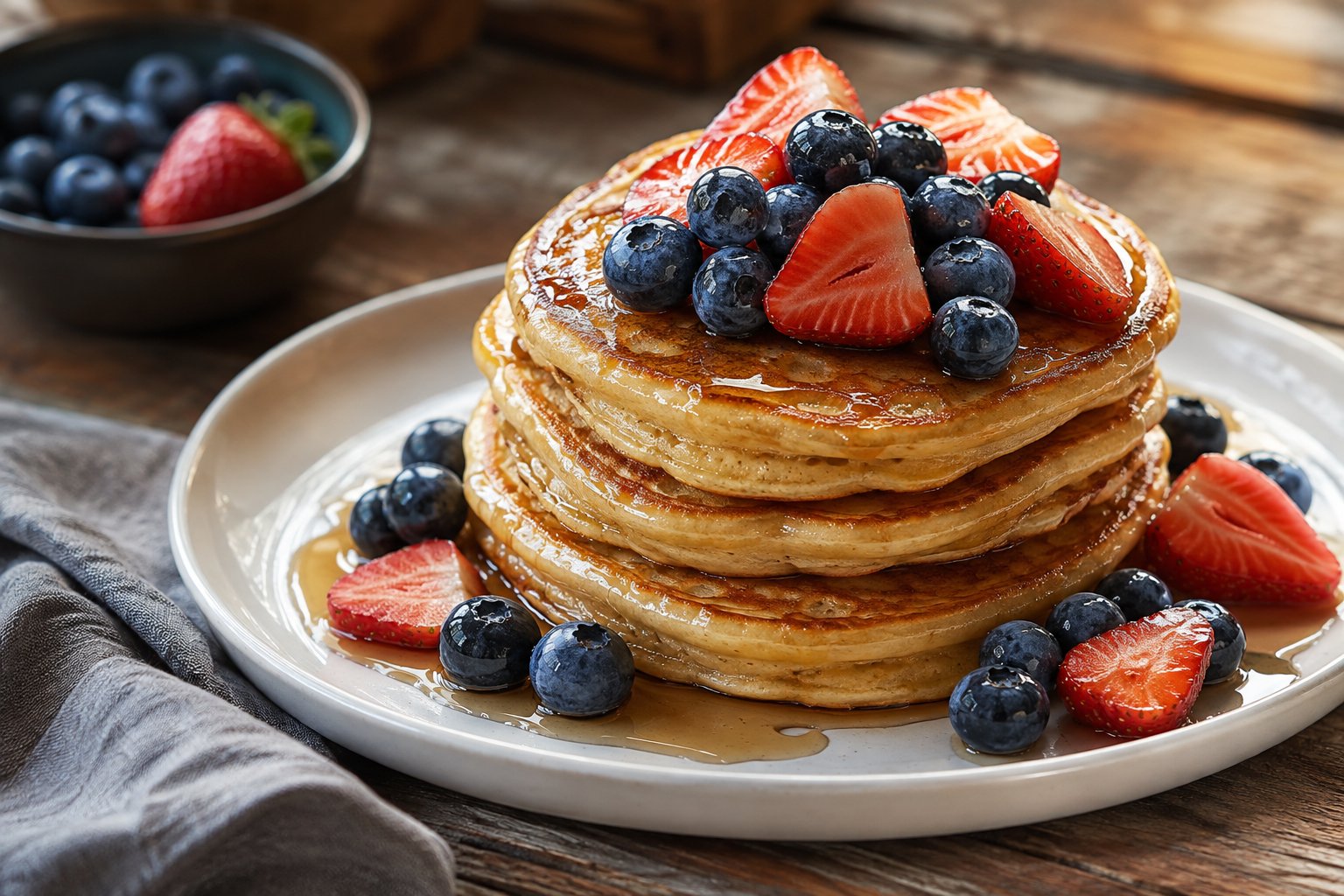 Protein-Pancakes mit Beeren – Rezept mit Kalorien und Nährwerten