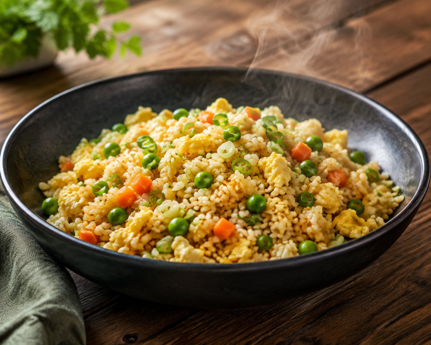 Gebratener Reis mit Ei und Frühlingszwiebeln – Rezept mit Kalorien und Nährwerten