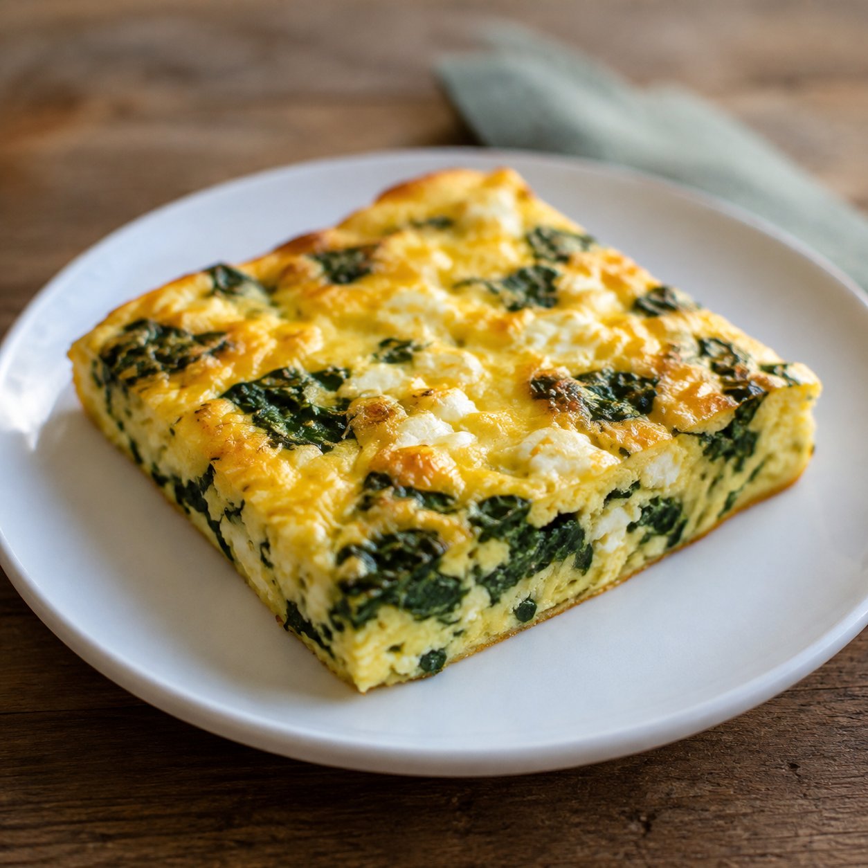 Feta-Spinat-Omelett im Ofen – Rezept mit Kalorien und Nährwerten