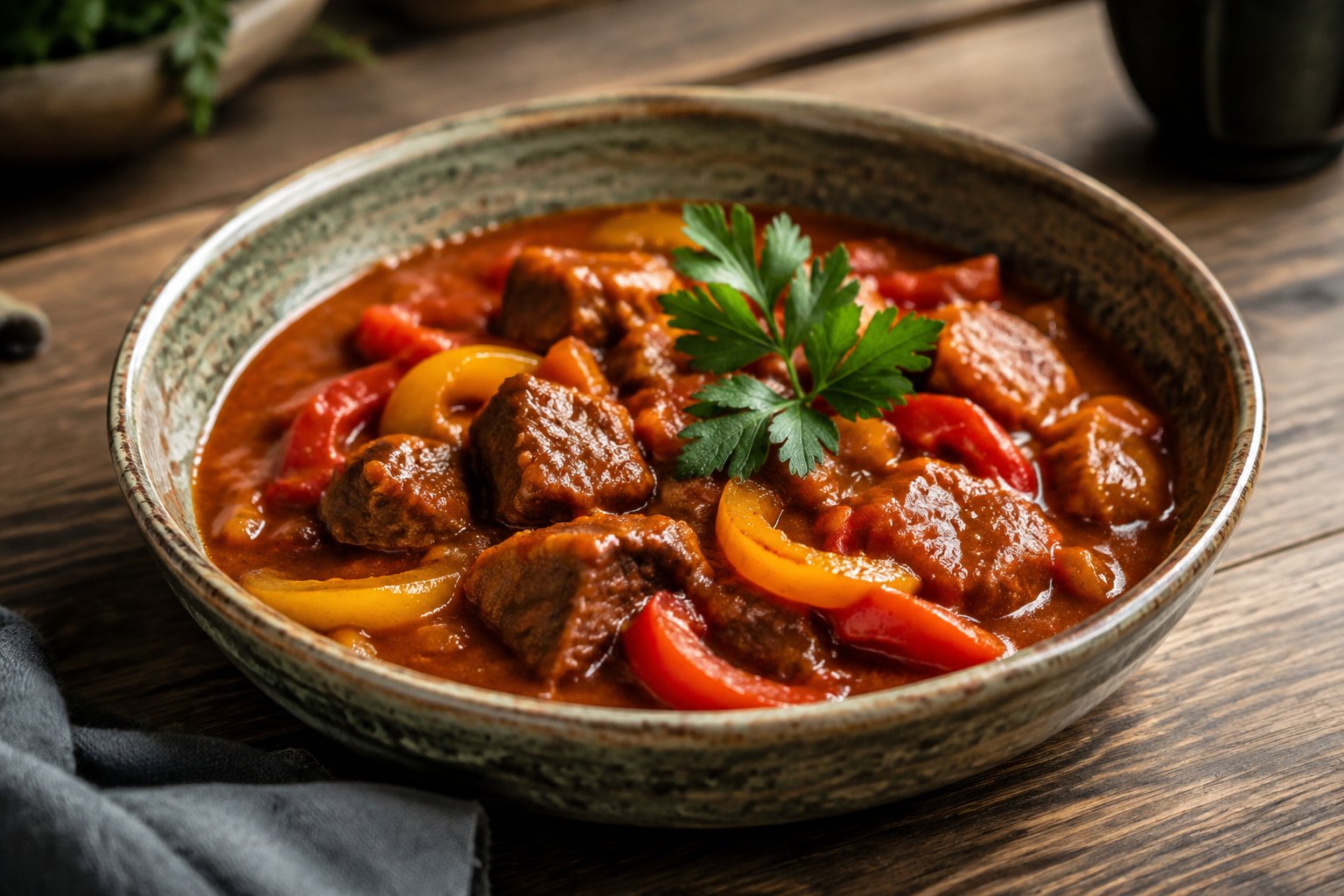 Ungarisches Gulasch mit Paprika – Rezept mit Kalorien und Nährwerten