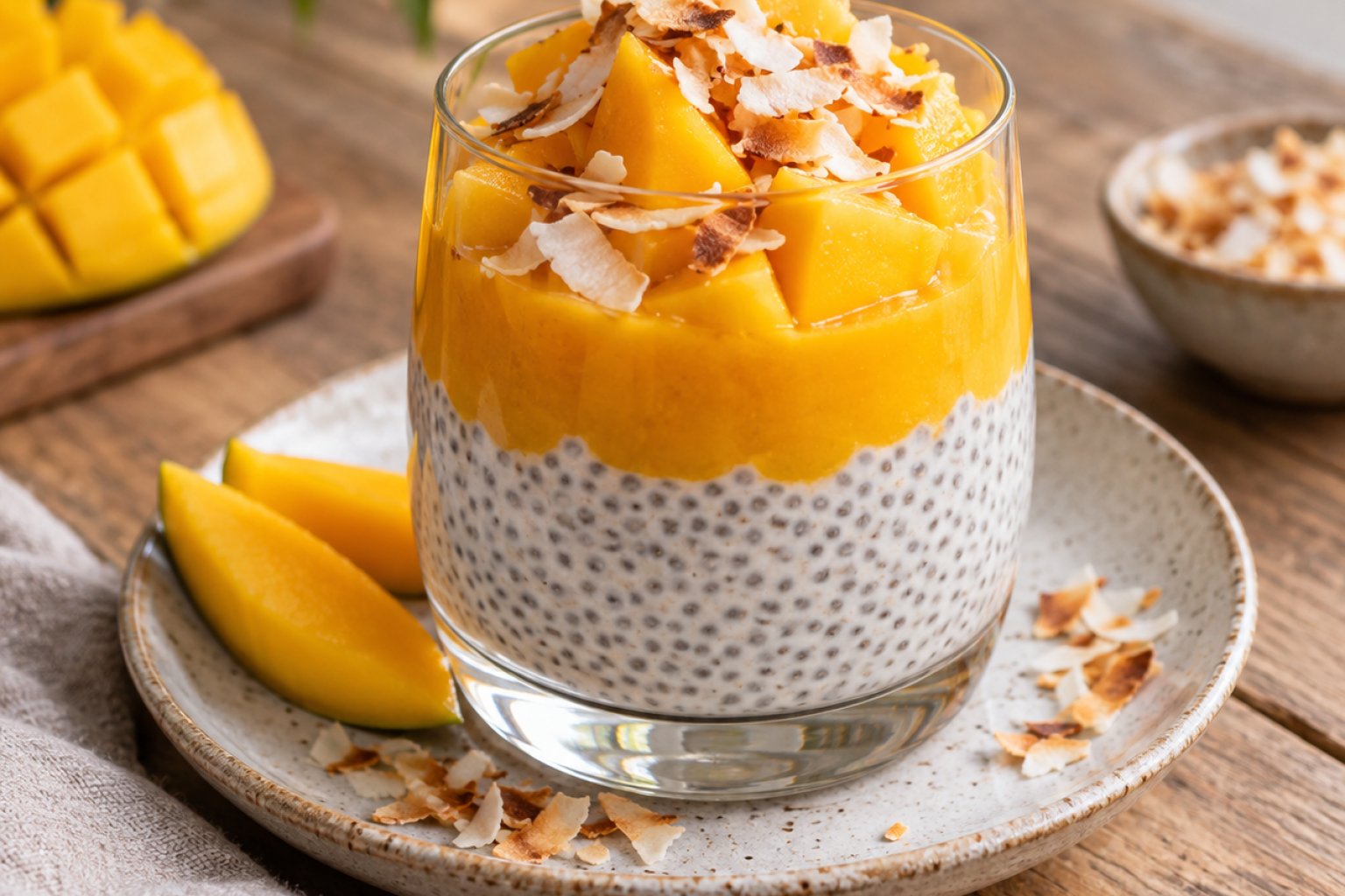 Mango-Kokos-Chiapudding – Rezept mit Kalorien und Nährwerten