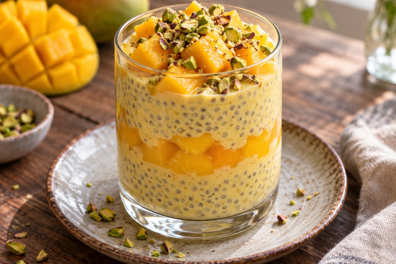 Mango-Lassi-Chiapudding – Rezept mit Kalorien und Nährwerten
