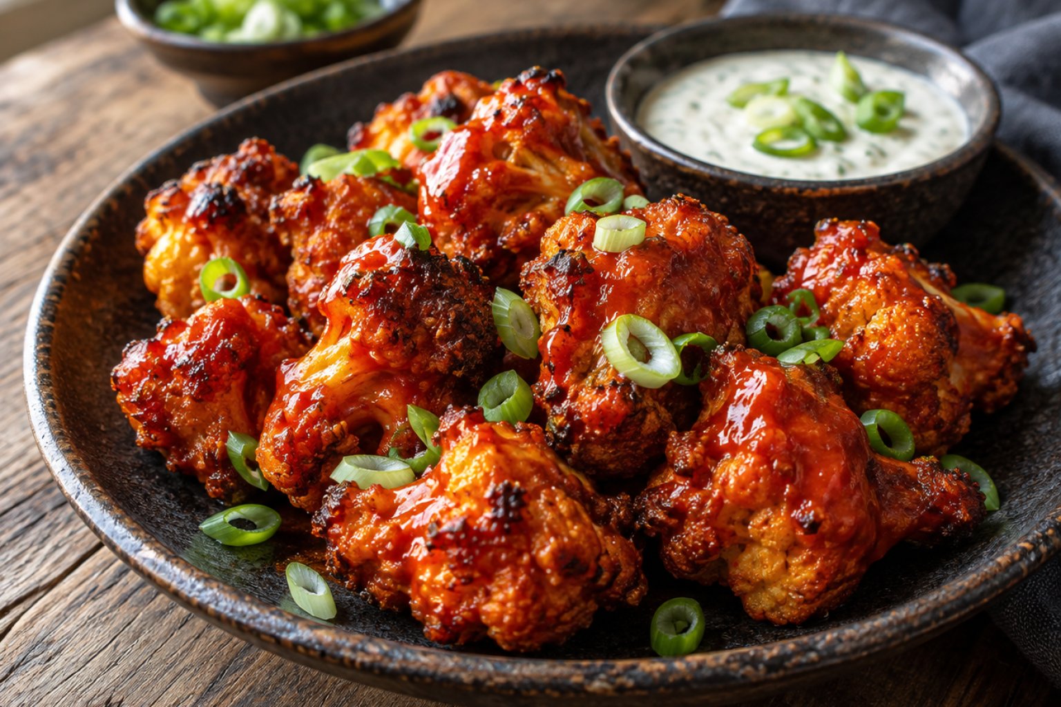 Vegane Blumenkohl-Wings mit Buffalo-Sauce – Rezept mit Kalorien und Nährwerten