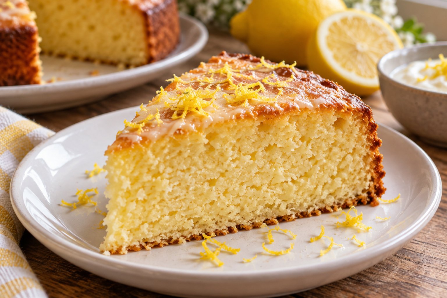 Protein-Zitronen-Joghurt-Kuchen ohne Mehl – Rezept mit Kalorien und Nährwerten