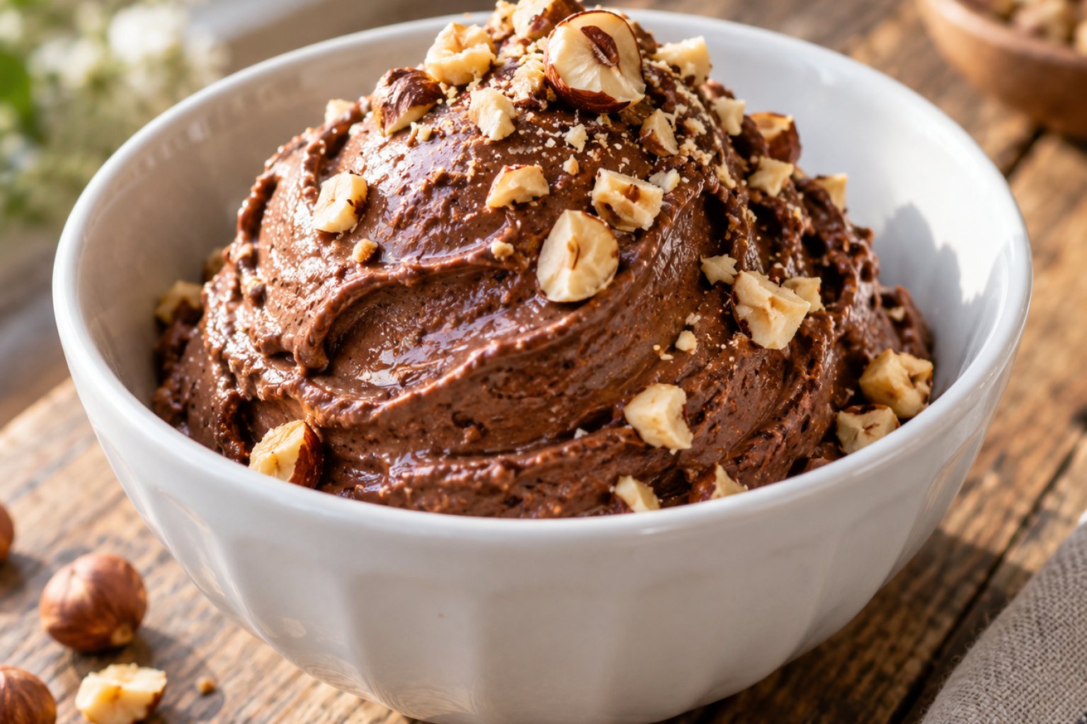 Schoko-Nicecream mit Haselnüssen