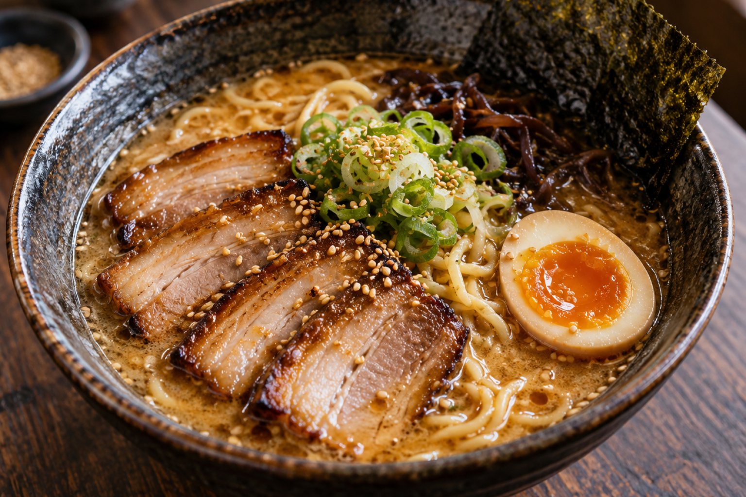 Japanisches Chashu-Ramen mit Schweinebauch