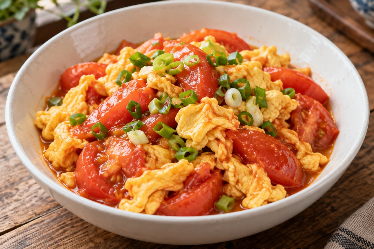 Chinesisches Ei-Tomaten-Pfannengericht