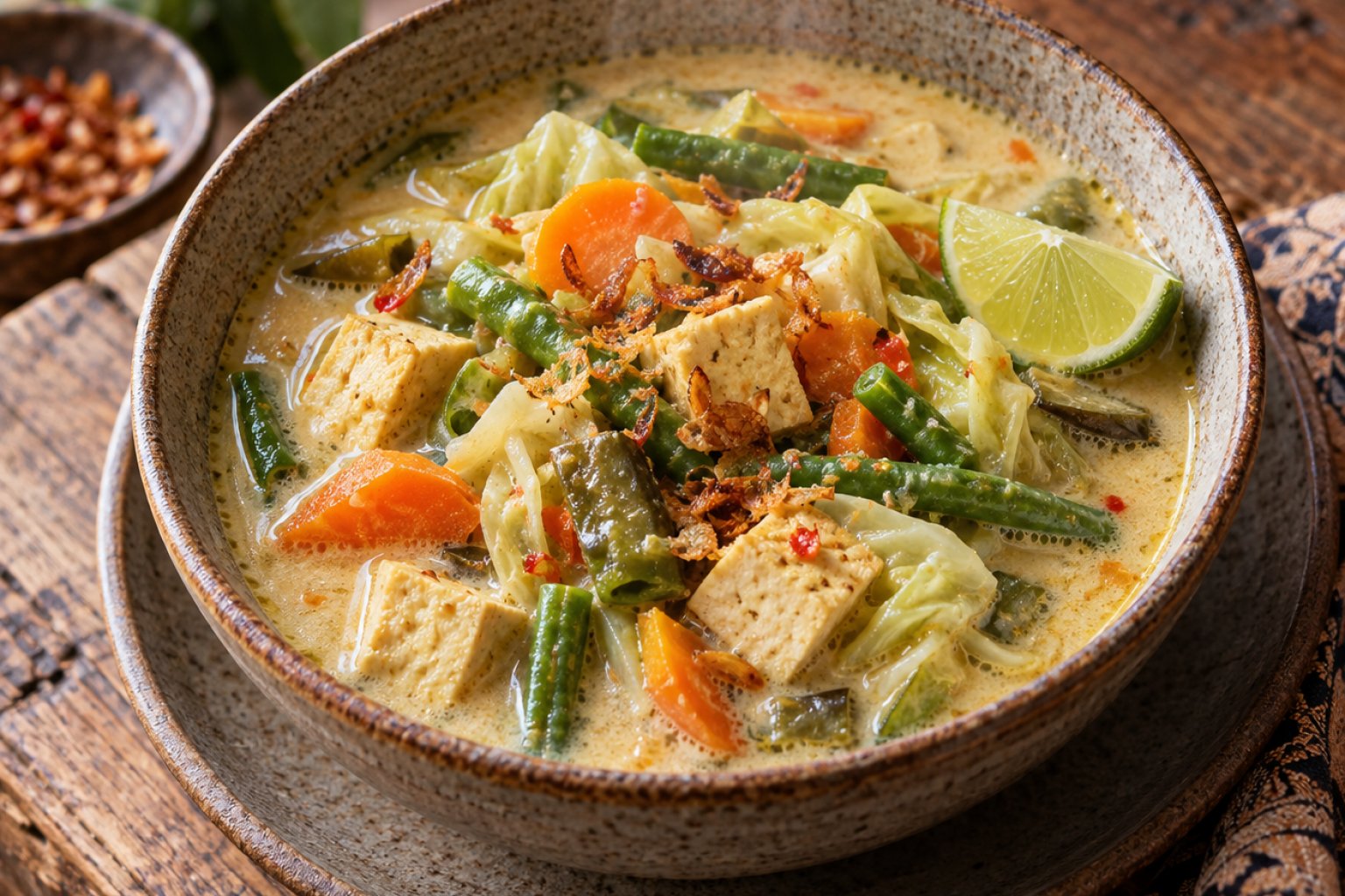 Indonesische Gemüse-Suppe Sayur Lodeh