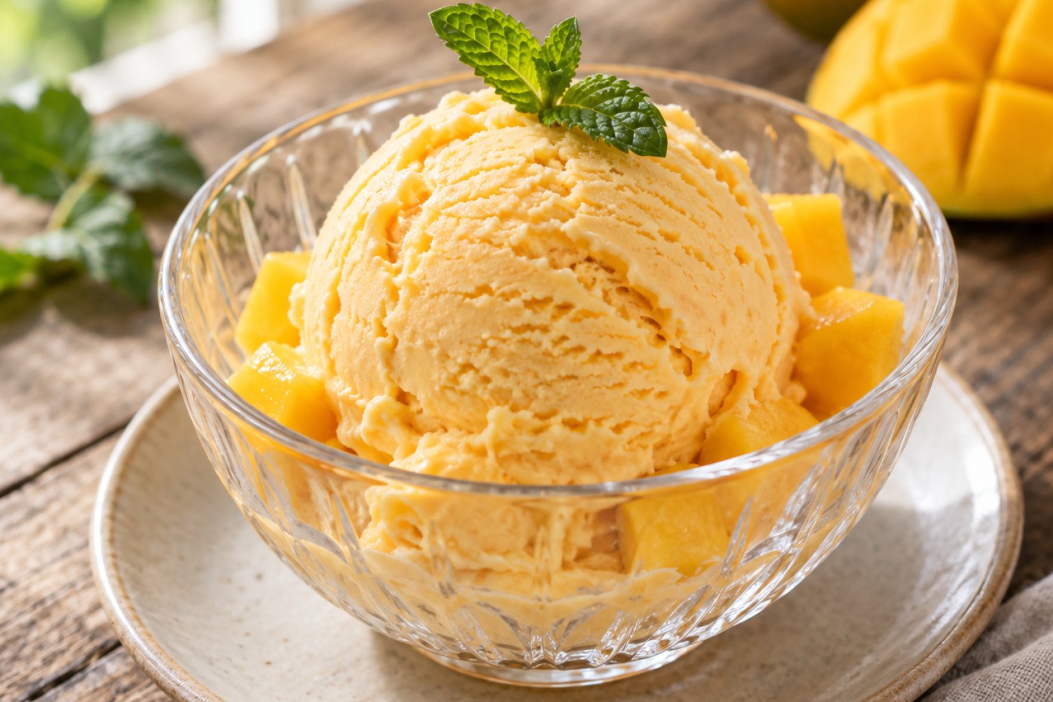 Skyr-Mango-Eis ohne Zuckerzusatz