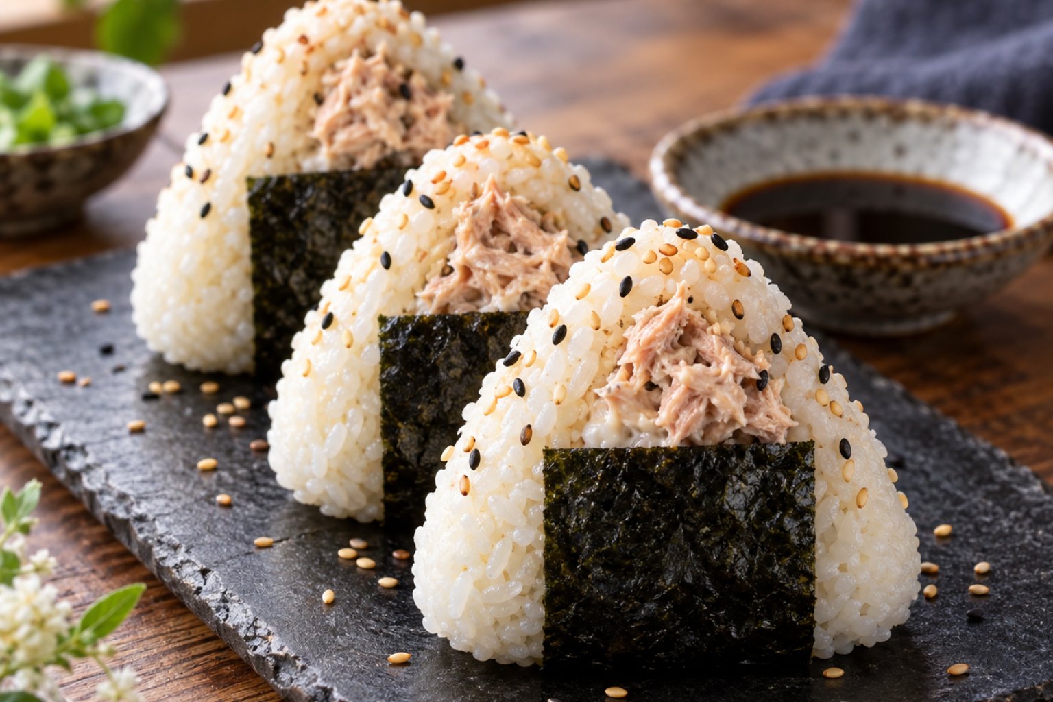 Japanische Onigiri mit Thunfisch und Mayo – Rezept mit Kalorien und Nährwerten