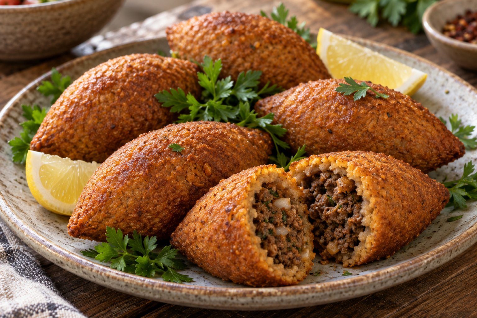 Türkisches Içli Köfte mit Bulgur-Hülle