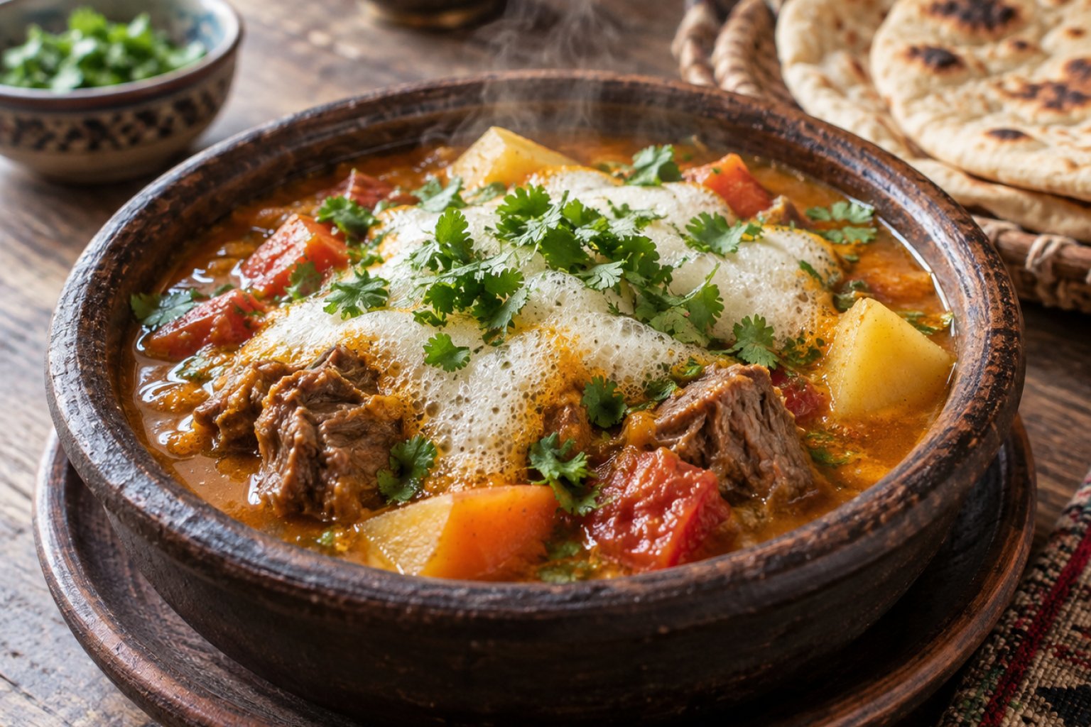 Jemenitisches Saltah mit Lammfleisch – Rezept mit Kalorien und Nährwerten