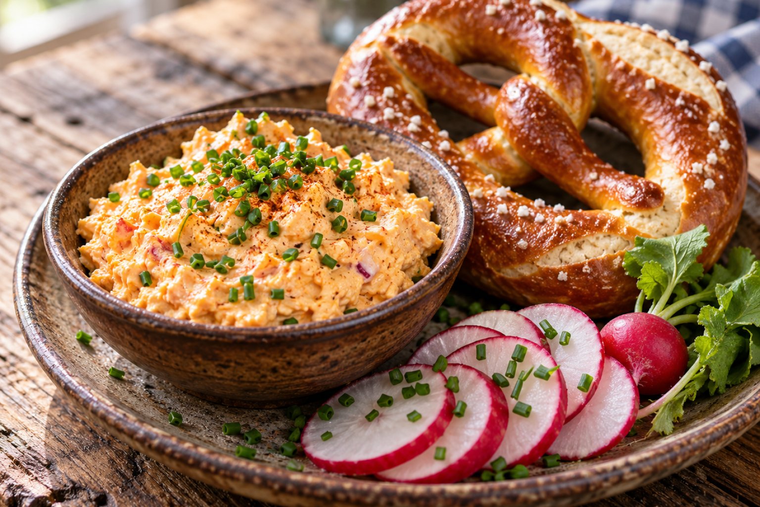 Bayerischer Obatzda mit Brezel – Rezept mit Kalorien und Nährwerten