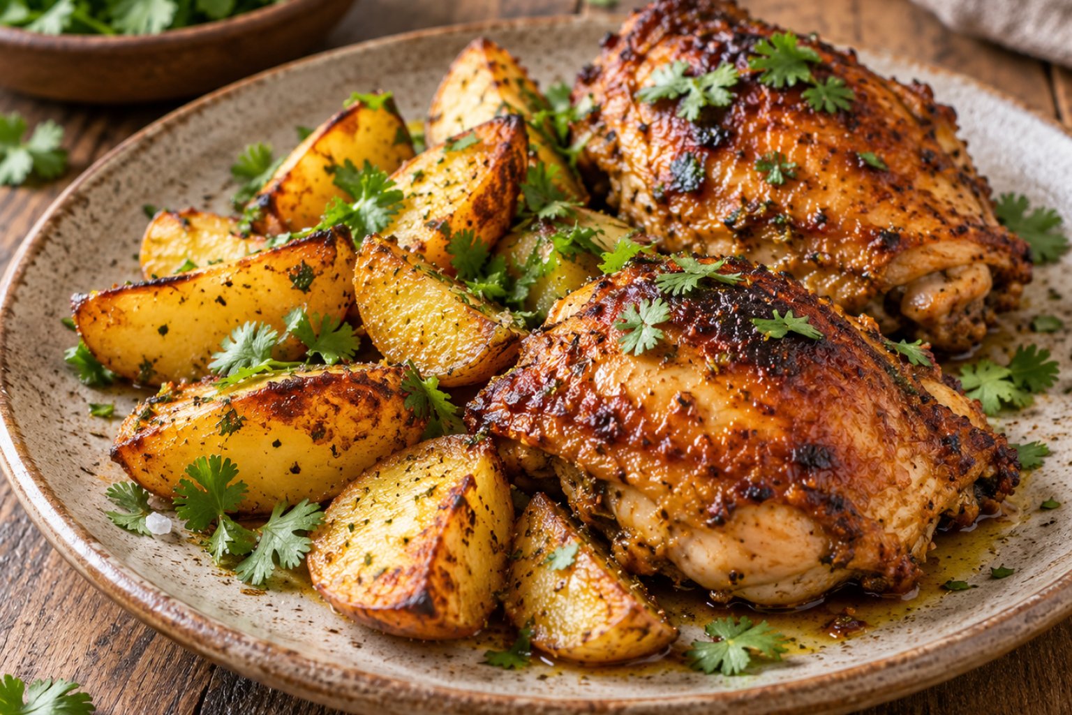 Peruanisches Pollo a la Brasa mit Ofenkartoffeln – Rezept mit Kalorien und Nährwerten